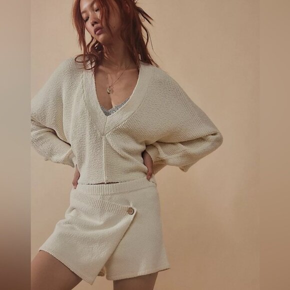 Free People Primavera Skort Sweater Set in Ivory Medium NWT - Picture 1 of 10